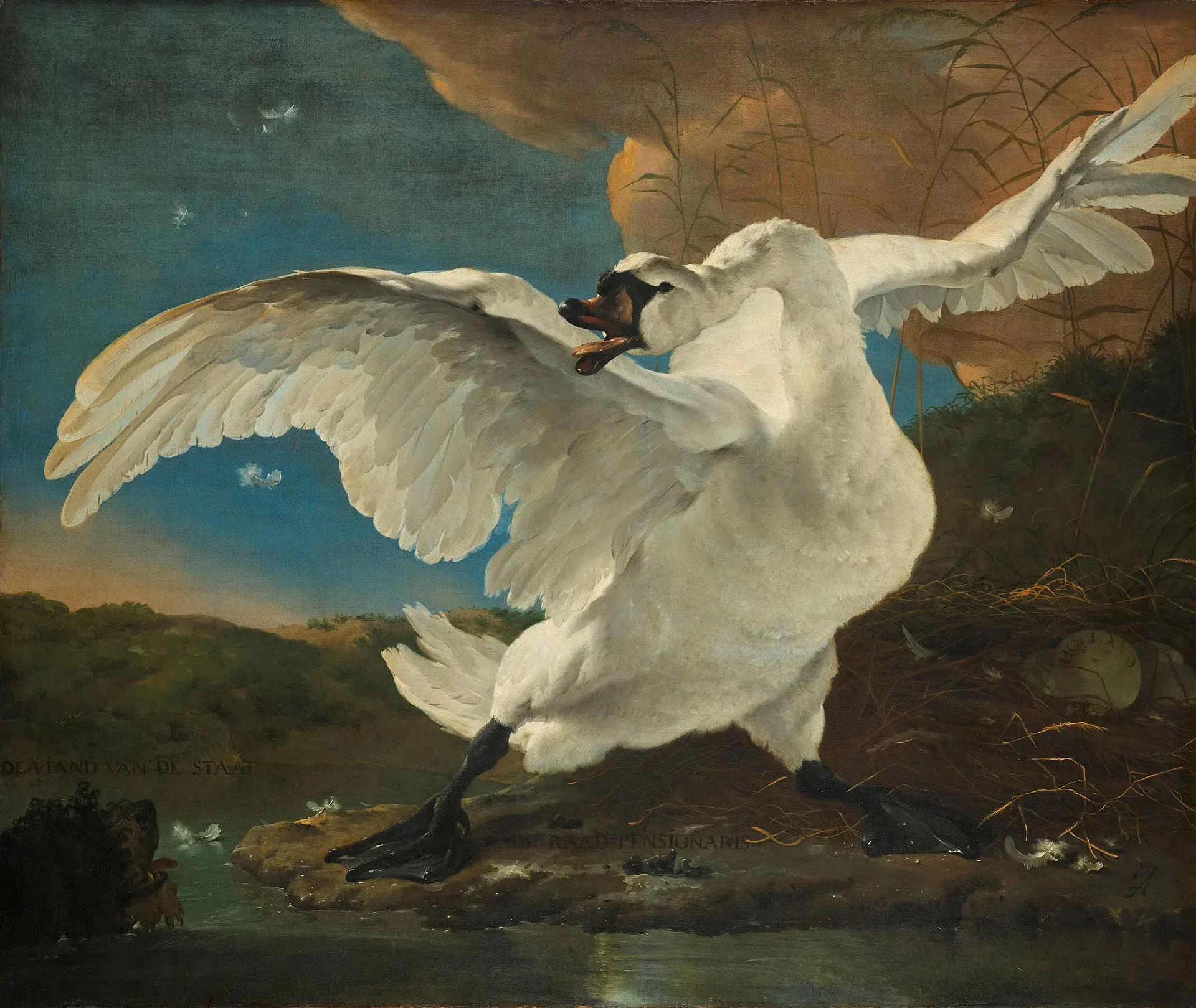Jan Asselijn's painting The Threatened Swan in the Rijksmuseum, Amsterdam