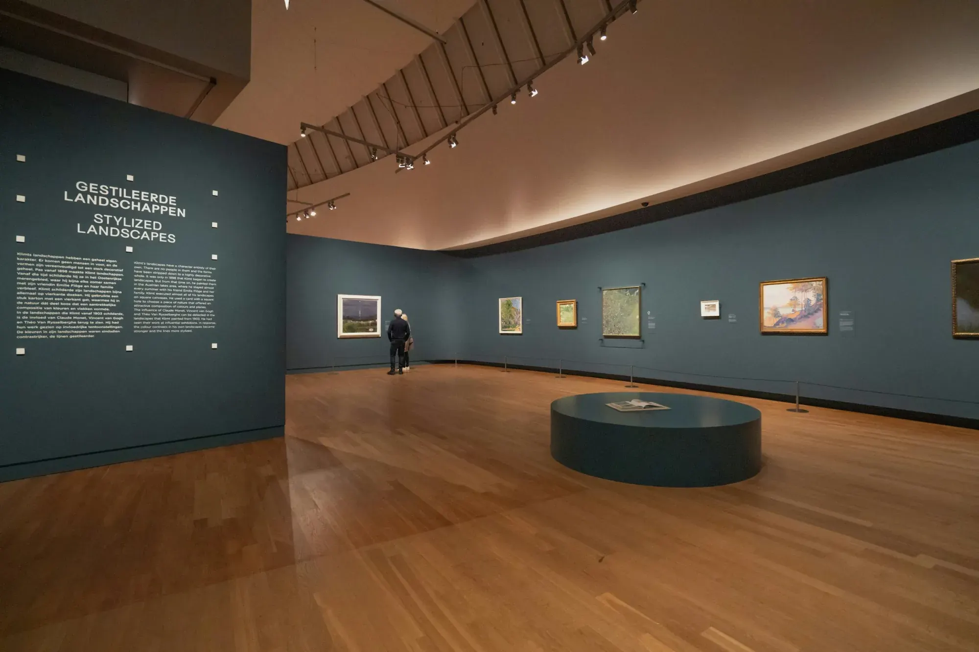 A gallery in the exhibition wing of the Van Gogh Museum, Amsterdam, during a temporary exhibition