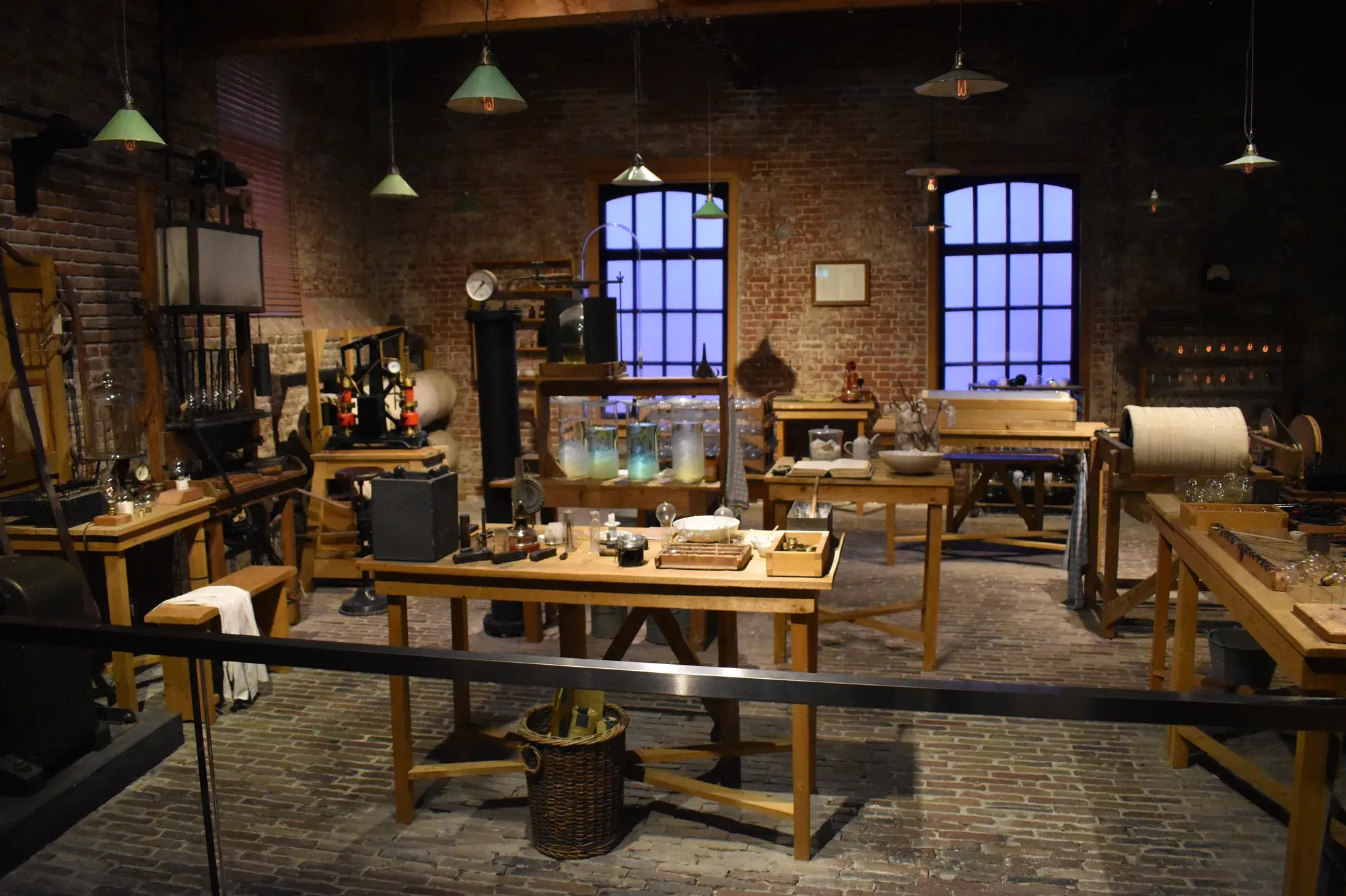The reconstructed workshop in the Philips Museum in Eindhoven
