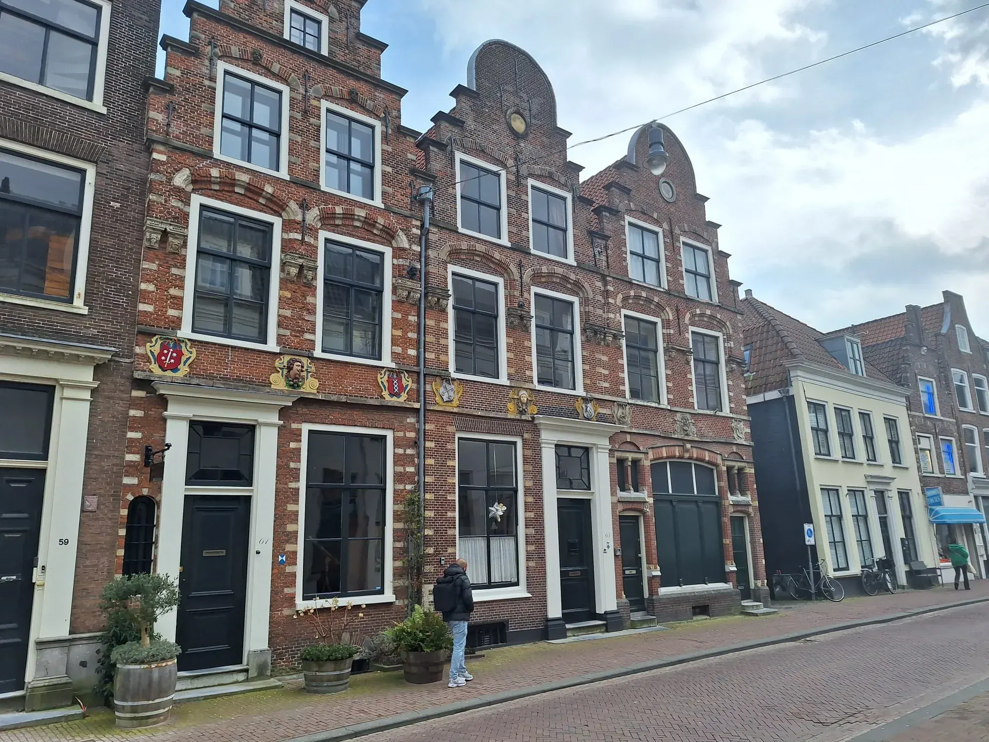 A row of stepped-gable houses in Haarlem
