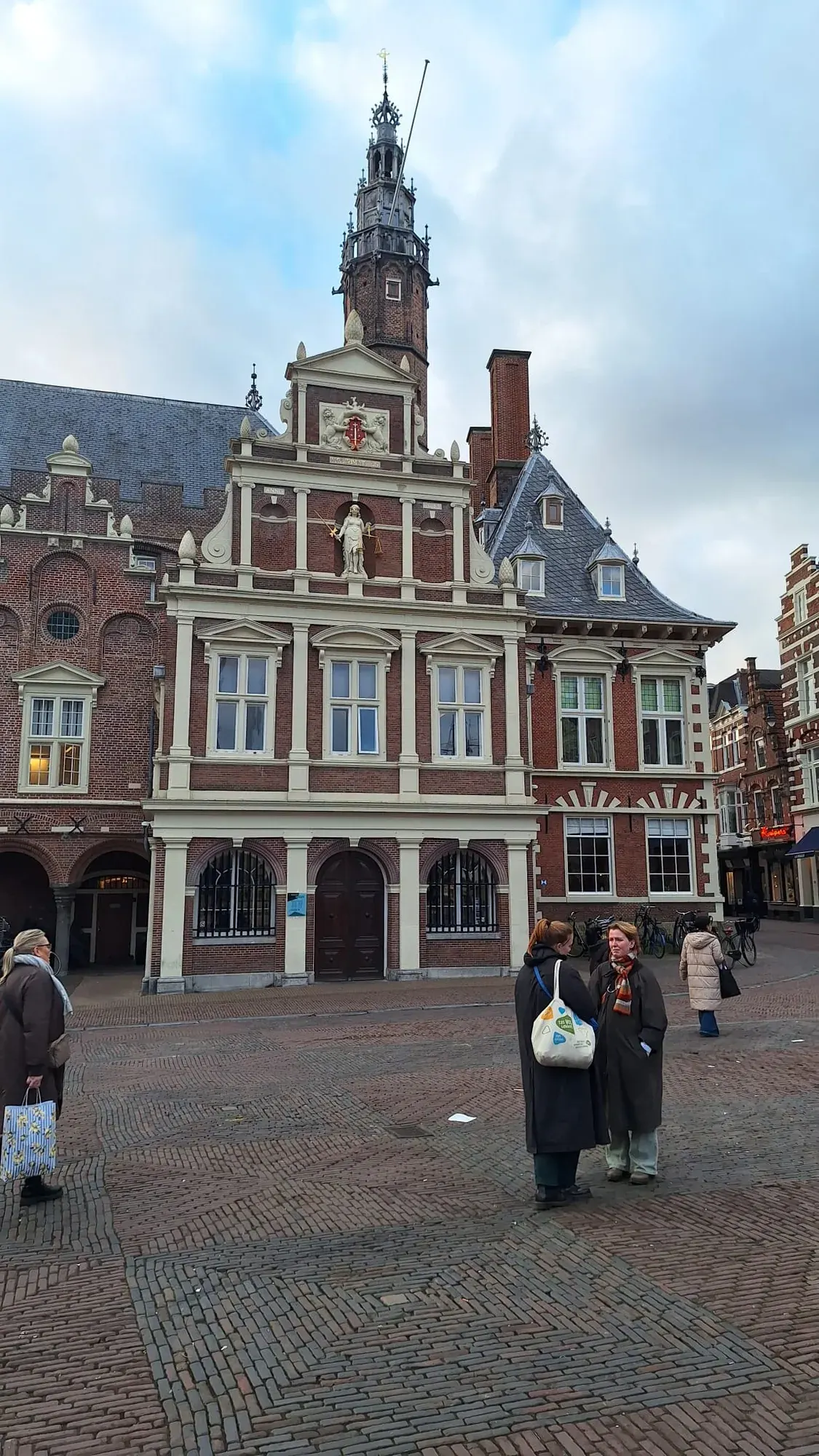 The Renaissance facade of the Vleeshal on the Grote Markt in Haarlem