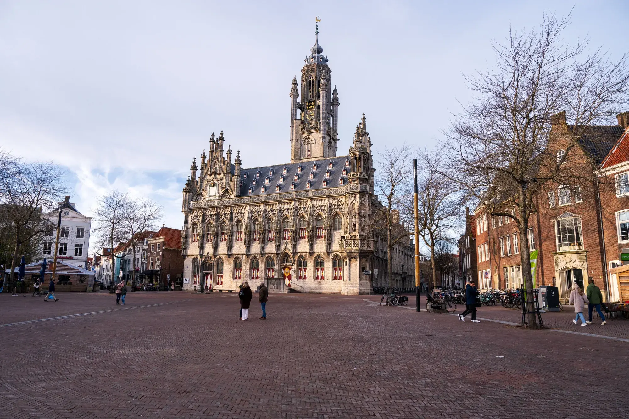 The late-Gothic town hall on the Markt square in Middelburg