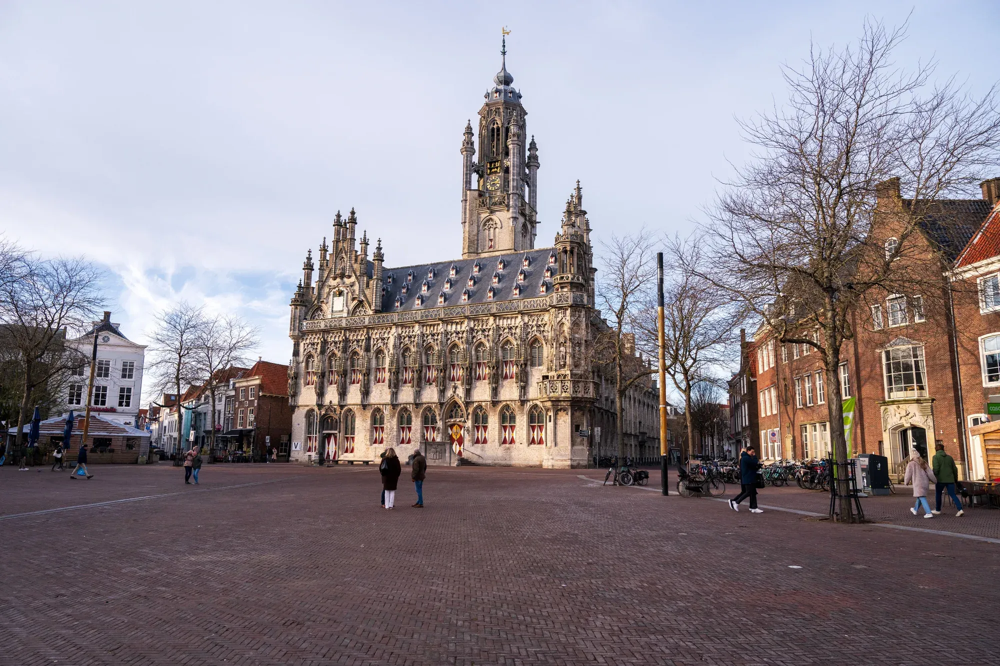 The late-Gothic town hall on the Markt square in Middelburg
