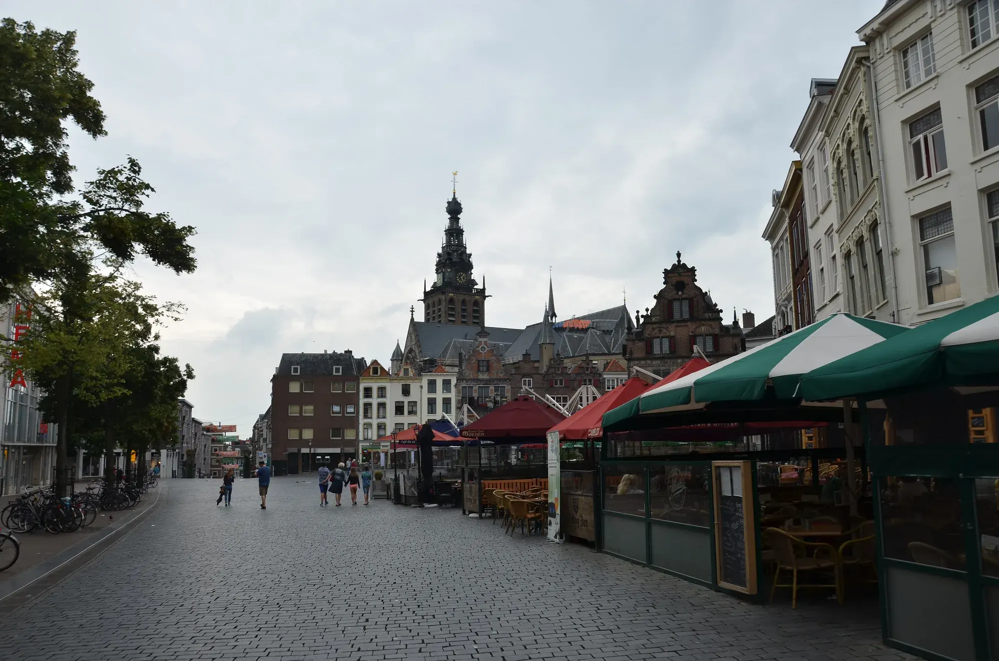 Market stalls on the Grote Markt in Nijmegen