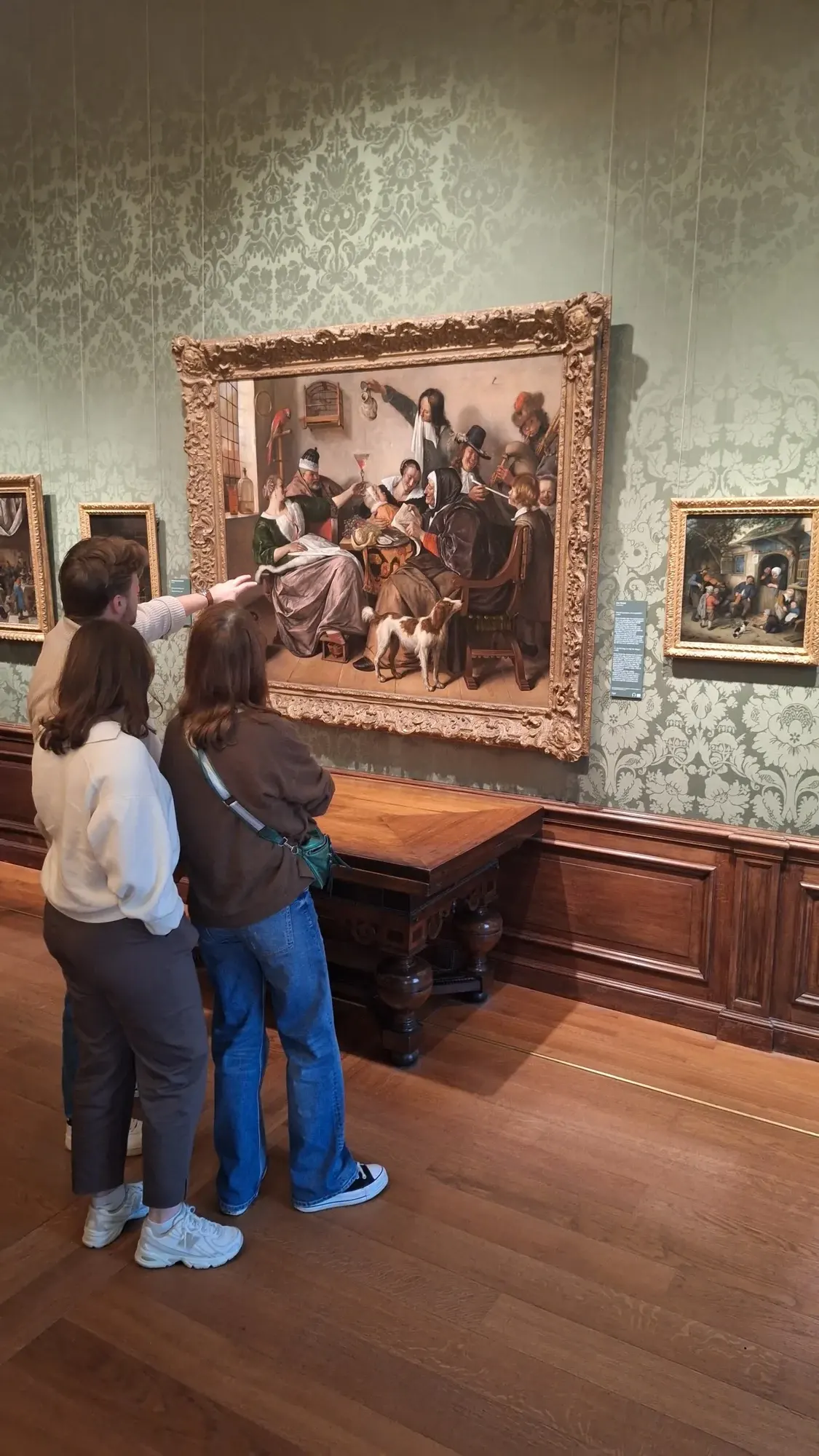 A Jan Steen household scene in the Mauritshuis, viewed on a private guided tour